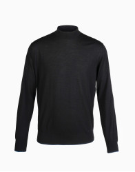 Castello d'Oro Black Mock Neck Sweater thumbnail